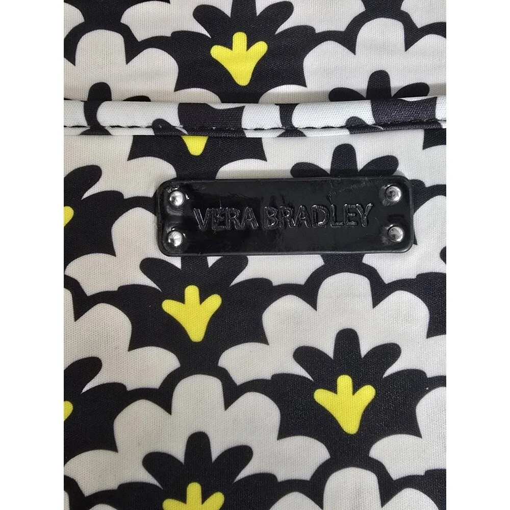 Vera Bradley iPad Tablet Sleeve Case Wristlet Zip Padded Black White Yellow